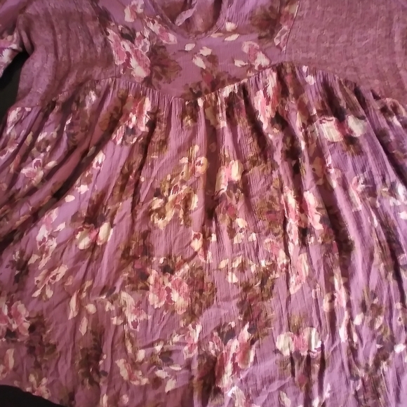 L A Threads Women's Floral Boho Topsize Large Beachy Flowy Vacation Hippie - Picture 2 of 11